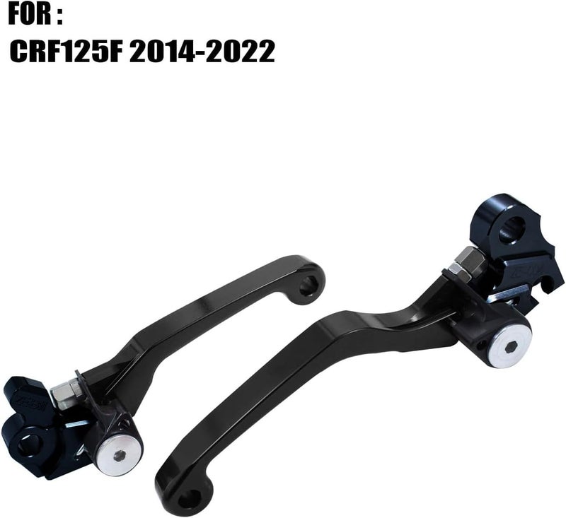 Adsspro Motorcycle Billet Foldable Brake Clutch Lever Handle CNC Aluminum Pivot for CRF125F CRF125 F CRF 125 F 2014-2022 2014 2015 2016 2017 2019 2019 2020 2021 2022 Dirt Pit Bike（Black） - Image 2